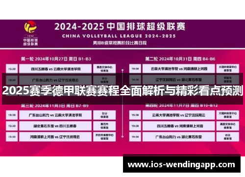 2025赛季德甲联赛赛程全面解析与精彩看点预测